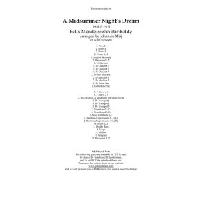 A Midsummer Night's Dream : Suite from the Incidental Music